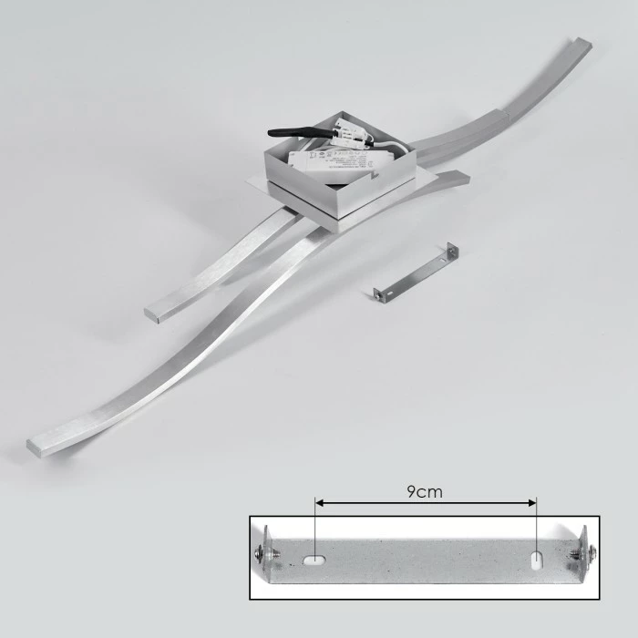 Hofstein Bernese Deckenleuchte LED Nickel-Matt, 3-flammig 5 Hofstein Bernese Deckenleuchte LED Nickel-Matt, 3-flammig – Bild 5