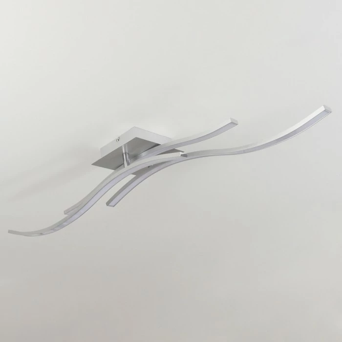 Hofstein Bernese Deckenleuchte LED Nickel-Matt, 3-flammig 8 Hofstein Bernese Deckenleuchte LED Nickel-Matt, 3-flammig – Bild 8