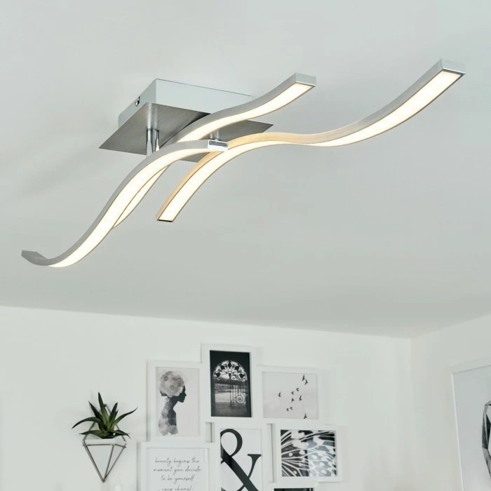 Hofstein Bernese Deckenleuchte LED Nickel-Matt, 3-flammig 9 Hofstein Bernese Deckenleuchte LED Nickel-Matt, 3-flammig – Bild 9