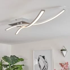 Hofstein Bernese Deckenleuchte LED Nickel-Matt, 2-flammig -LED Leuchten Verkäufe bernese deckenleuchte h3459188 6