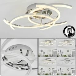 Hofstein Bidarray Deckenleuchte LED Chrom, 3-flammig