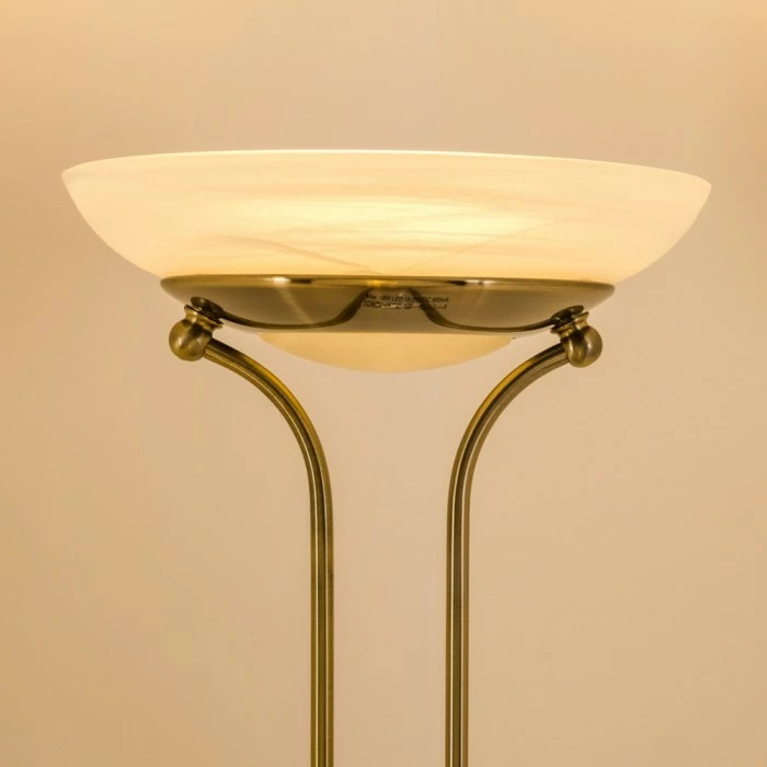 Hofstein Biot Deckenfluter LED Altmessing, 2-flammig 12 Hofstein Biot Deckenfluter LED Altmessing, 2-flammig – Bild 12