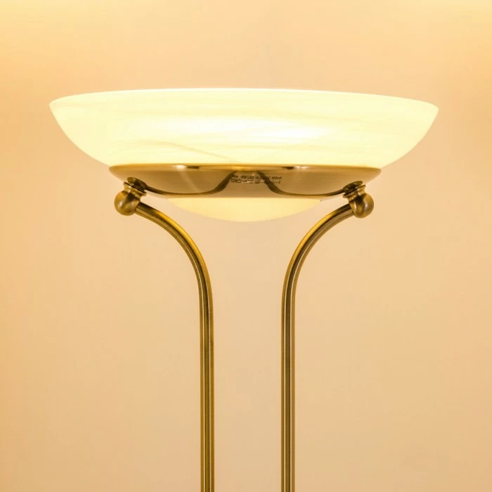 Hofstein Biot Deckenfluter LED Altmessing, 2-flammig 13 Hofstein Biot Deckenfluter LED Altmessing, 2-flammig – Bild 13