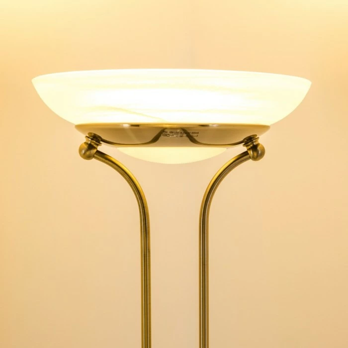 Hofstein Biot Deckenfluter LED Altmessing, 2-flammig 14 Hofstein Biot Deckenfluter LED Altmessing, 2-flammig – Bild 14