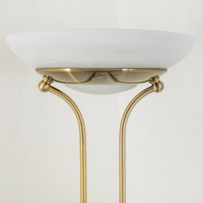 Hofstein Biot Deckenfluter LED Altmessing, 2-flammig 4 Hofstein Biot Deckenfluter LED Altmessing, 2-flammig – Bild 4