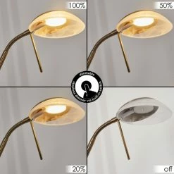 Hofstein Biot Deckenfluter LED Altmessing, 2-flammig -LED Leuchten Verkäufe biot deckenfluter h3551905 2