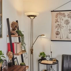 Hofstein Biot Deckenfluter LED Altmessing, 2-flammig -LED Leuchten Verkäufe biot deckenfluter h3551905 6