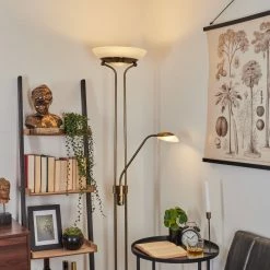 Hofstein Biot Deckenfluter LED Altmessing, 2-flammig -LED Leuchten Verkäufe biot deckenfluter h3551905 8