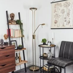 Hofstein Biot Deckenfluter LED Altmessing, 2-flammig -LED Leuchten Verkäufe biot deckenfluter h3551905 9