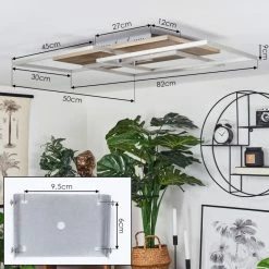 Hofstein Blandford Deckenleuchte LED Nickel-Matt, Silber, Naturfarben, 3-flammig, Fernbedienung 13 Hofstein Blandford Deckenleuchte LED Nickel-Matt, Silber, Naturfarben, 3-flammig, Fernbedienung -LED Leuchten Verkäufe blandford deckenleuchte h3552513 3