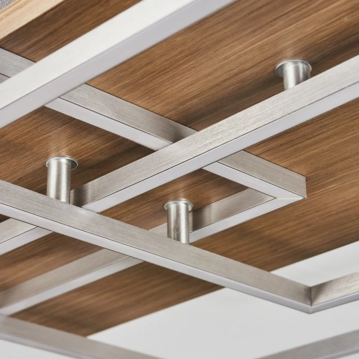 Hofstein Blandford Deckenleuchte LED Nickel-Matt, Silber, Naturfarben, 3-flammig, Fernbedienung 6 Hofstein Blandford Deckenleuchte LED Nickel-Matt, Silber, Naturfarben, 3-flammig, Fernbedienung – Bild 6