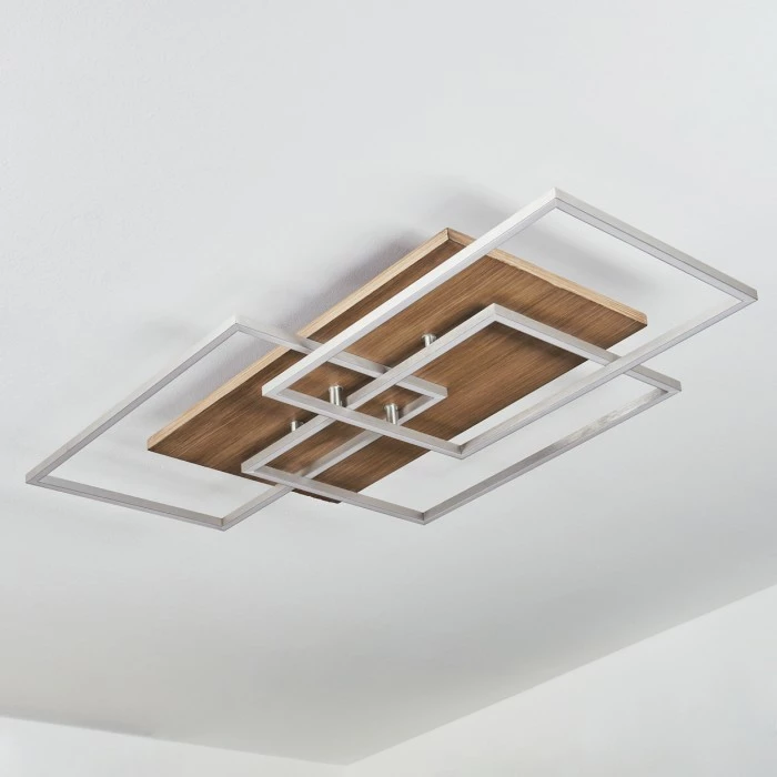 Hofstein Blandford Deckenleuchte LED Nickel-Matt, Silber, Naturfarben, 3-flammig, Fernbedienung 8 Hofstein Blandford Deckenleuchte LED Nickel-Matt, Silber, Naturfarben, 3-flammig, Fernbedienung – Bild 8