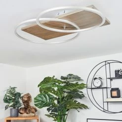 Hofstein Blandford Deckenleuchte LED Nickel-Matt, Silber, Naturfarben, 2-flammig, Fernbedienung -LED Leuchten Verkäufe blandford deckenleuchte h3560532 4