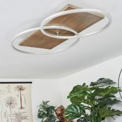 Hofstein Blandford Deckenleuchte LED Nickel-Matt, Silber, Naturfarben, 2-flammig, Fernbedienung -LED Leuchten Verkäufe blandford deckenleuchte h3560532 9