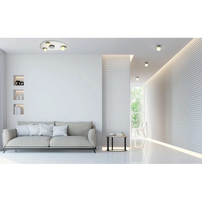 Bopp Leuchten PLANETS Deckenleuchte LED Silber, Weiß, 3-flammig 1 Bopp Leuchten PLANETS Deckenleuchte LED Silber, Weiß, 3-flammig