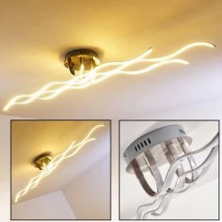 Hofstein Bovino Deckenleuchte LED Nickel-Matt, 1-flammig