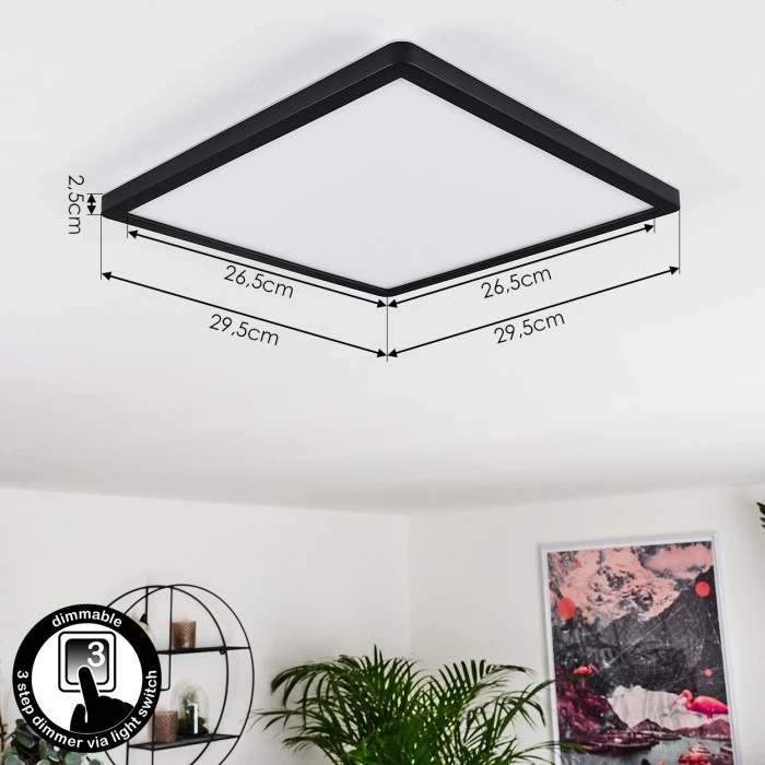 Hofstein Boyero LED Panel Schwarz, 1-flammig 4 Hofstein Boyero LED Panel Schwarz, 1-flammig – Bild 4