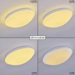 Hofstein Brighton Deckenleuchte LED Weiß, 1-flammig, Fernbedienung, Farbwechsler -LED Leuchten Verkäufe brighton deckenleuchte h3010327 do4 10