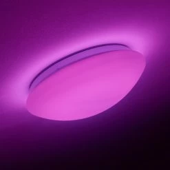 Hofstein Brighton Deckenleuchte LED Weiß, 1-flammig, Fernbedienung, Farbwechsler -LED Leuchten Verkäufe brighton deckenleuchte h3010327 do4 9