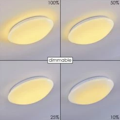 Hofstein Brighton Deckenleuchte LED Weiß, 1-flammig, Fernbedienung, Farbwechsler 34 Hofstein Brighton Deckenleuchte LED Weiß, 1-flammig, Fernbedienung, Farbwechsler -LED Leuchten Verkäufe brighton deckenleuchte h3010341 do4 10