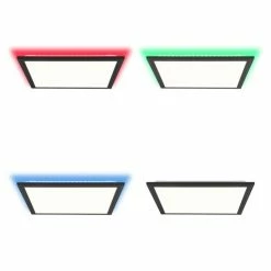 Brilliant Leuchten Brilliant Allie Deckenpanel LED Schwarz, 1-flammig, Fernbedienung -LED Leuchten Verkäufe brilliant allie deckenpanel g96946 76 6