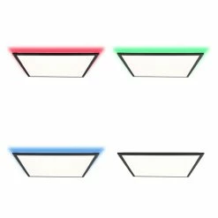 Brilliant Leuchten Brilliant Allie Deckenpanel LED Schwarz, 1-flammig, Fernbedienung -LED Leuchten Verkäufe brilliant allie deckenpanel g96947 76 6