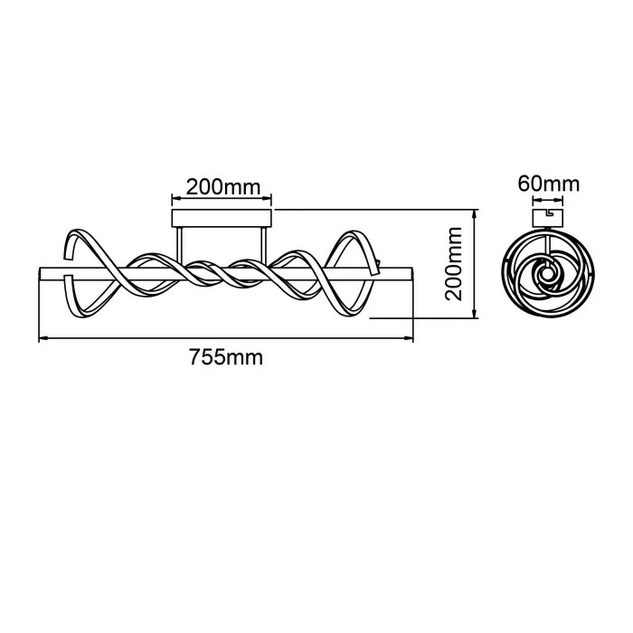 Brilliant Leuchten Brilliant Amalie Deckenleuchte LED Schwarz, 1-flammig 7 Brilliant Leuchten Brilliant Amalie Deckenleuchte LED Schwarz, 1-flammig – Bild 7