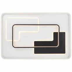 Brilliant Leuchten Brilliant Barden Deckenleuchte LED Schwarz, Weiß, 1-flammig, Fernbedienung -LED Leuchten Verkäufe brilliant barden deckenleuchte g99579 75 4