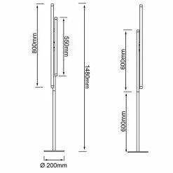 Brilliant Leuchten Brilliant Cembalo Stehlampe LED Schwarz, Silber, Braun, 3-flammig -LED Leuchten Verkäufe brilliant cembalo stehlampe g93155 21 6