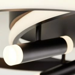 Brilliant Leuchten Brilliant Dalida Deckenleuchte LED Schwarz, 1-flammig, Fernbedienung -LED Leuchten Verkäufe brilliant dalida deckenleuchte g99580 06 2