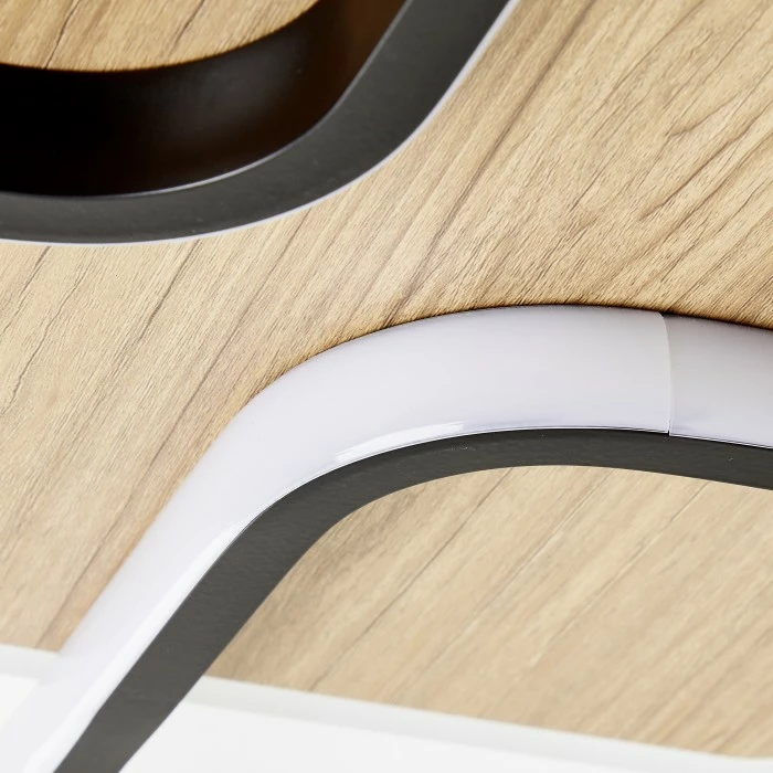 Brilliant Leuchten Brilliant Dennet Deckenleuchte LED Schwarz, Braun, 1-flammig 6 Brilliant Leuchten Brilliant Dennet Deckenleuchte LED Schwarz, Braun, 1-flammig – Bild 6