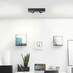 Brilliant Leuchten Brilliant Doro Deckenleuchte LED Schwarz, 2-flammig