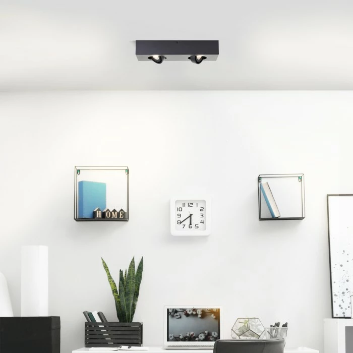 Brilliant Leuchten Brilliant Doro Deckenleuchte LED Schwarz, 2-flammig 1 Brilliant Leuchten Brilliant Doro Deckenleuchte LED Schwarz, 2-flammig