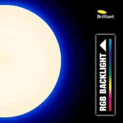 Brilliant Leuchten Brilliant Edna Deckenleuchte LED Chrom, 1-flammig, Fernbedienung, Farbwechsler -LED Leuchten Verkäufe brilliant edna deckenleuchte g97045 15 25