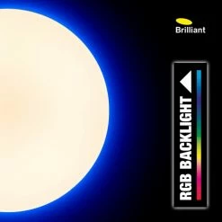 Brilliant Leuchten Brilliant Edna Deckenleuchte LED Chrom, 1-flammig, Fernbedienung, Farbwechsler -LED Leuchten Verkäufe brilliant edna deckenleuchte g97046 15 25