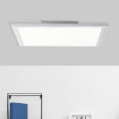 Brilliant Leuchten Brilliant Flat Deckenpanel LED Silber, 1-flammig, Fernbedienung