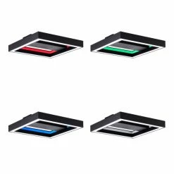 Brilliant Leuchten Brilliant Icarus Deckenleuchte LED Schwarz, 1-flammig, Fernbedienung, Farbwechsler -LED Leuchten Verkäufe brilliant icarus deckenleuchte g99312 76 12