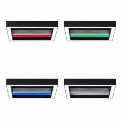 Brilliant Leuchten Brilliant Icarus Deckenleuchte LED Schwarz, 1-flammig, Fernbedienung, Farbwechsler -LED Leuchten Verkäufe brilliant icarus deckenleuchte g99312 76 14