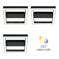 Brilliant Leuchten Brilliant Icarus Deckenleuchte LED Schwarz, 1-flammig, Fernbedienung, Farbwechsler -LED Leuchten Verkäufe brilliant icarus deckenleuchte g99312 76 2