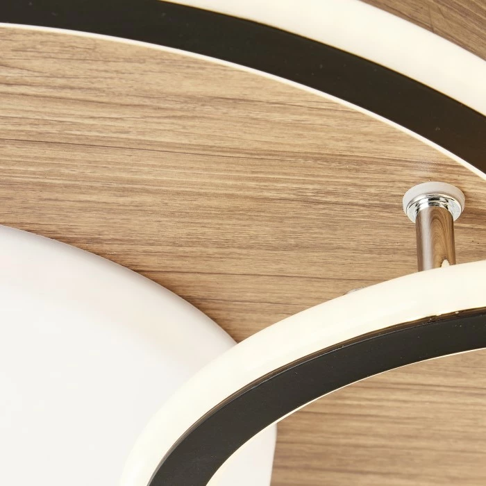 Brilliant Leuchten Brilliant Karney Deckenleuchte LED Schwarz, Braun, 1-flammig 5 Brilliant Leuchten Brilliant Karney Deckenleuchte LED Schwarz, Braun, 1-flammig – Bild 5