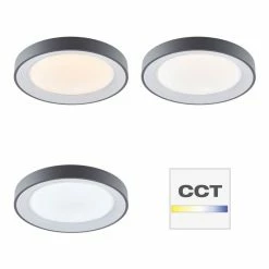 Brilliant Leuchten Brilliant Katia Deckenleuchte LED Grau, 1-flammig, Fernbedienung 8 Brilliant Leuchten Brilliant Katia Deckenleuchte LED Grau, 1-flammig, Fernbedienung -LED Leuchten Verkäufe brilliant katia deckenleuchte hk18926s72 3