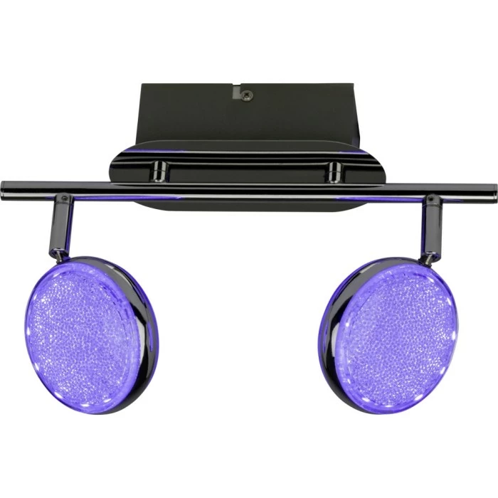 Brilliant Leuchten Cassy Deckenspot LED Chrom, 2-flammig, Fernbedienung, Farbwechsler 1 Brilliant Leuchten Cassy Deckenspot LED Chrom, 2-flammig, Fernbedienung, Farbwechsler