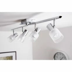 Brilliant Leuchten LED Deckenleuchte Chrom, Wei&szlig;, 4-flammig -LED Leuchten Verkäufe brilliant leuchten led deckenleuchte g32432 77 12