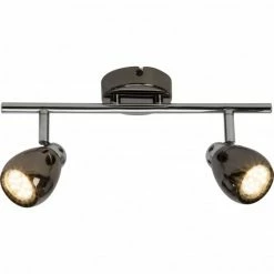 Brilliant Leuchten Brilliant MILANO LED Deckenleuchte Chrom, Schwarz, 2-flammig