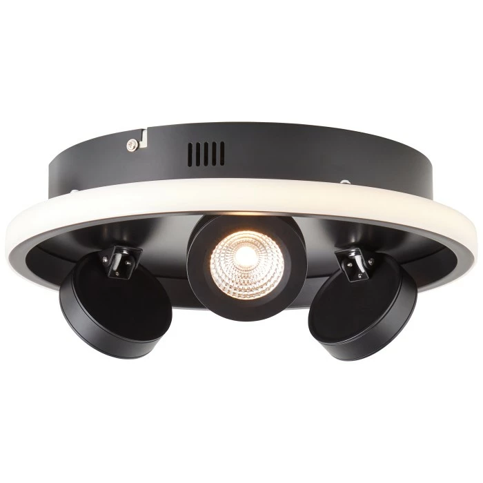 Brilliant Leuchten Brilliant Nebeker Deckenleuchte LED Schwarz, 3-flammig, Fernbedienung 1 Brilliant Leuchten Brilliant Nebeker Deckenleuchte LED Schwarz, 3-flammig, Fernbedienung