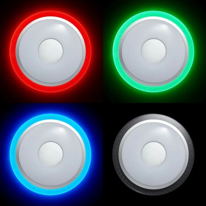 Brilliant Leuchten Brilliant Viktor Deckenleuchte LED Silber, 1-flammig, Fernbedienung, Farbwechsler 24 Brilliant Leuchten Brilliant Viktor Deckenleuchte LED Silber, 1-flammig, Fernbedienung, Farbwechsler – Bild 24