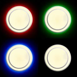 Brilliant Leuchten Brilliant Vilma Deckenleuchte LED Silber, Weiß, 1-flammig, Fernbedienung, Farbwechsler -LED Leuchten Verkäufe brilliant vilma deckenleuchte g97042 58 7