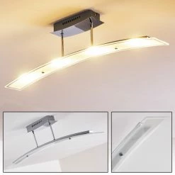 Hofstein Broom Deckenleuchte LED Silber, 4-flammig