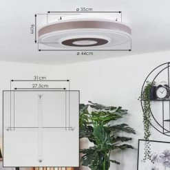 Hofstein Buonas Deckenleuchte LED Weiß, 1-flammig, Fernbedienung -LED Leuchten Verkäufe buonas deckenleuchte h3458655 4