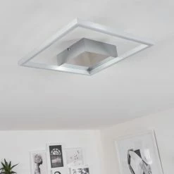 Hofstein Buren Deckenleuchte LED Nickel-Matt, 1-flammig -LED Leuchten Verkäufe buren deckenleuchte h3446614 11